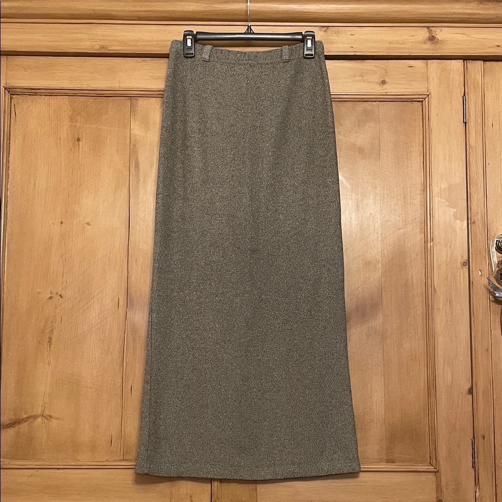 Joan Vass Gray Knit Maxi Skirt